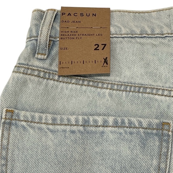 PACSUN DAD JEANS. NWT. LIGHT WASH. HIGH WAISTED. Size 27 - Picture 8 of 9